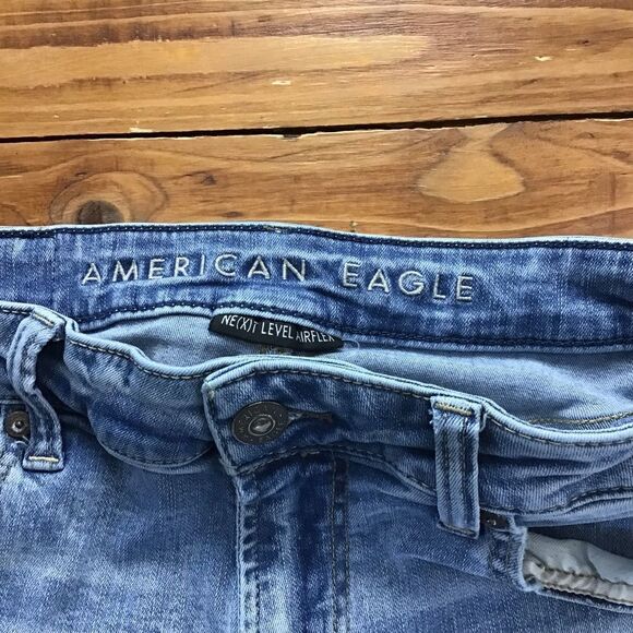 American Eagle Outfitters mens jeans YOUNG MONEY size32X30 ripped stacked skinny - Picture 7 of 12